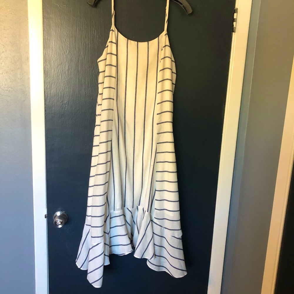 EUC Ellison blue and white stripe dress